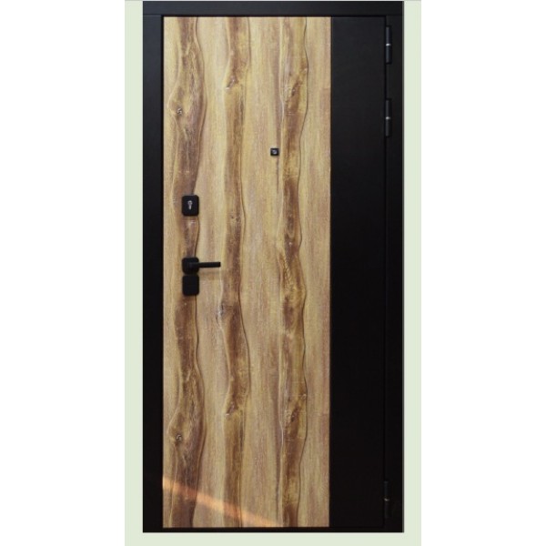 Входная дверь для квартиры Baoblack с МДФ панелью